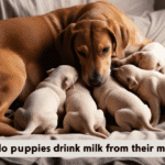 Mother dog nursing her puppies to answer: How long do puppies drink milk from their mother?